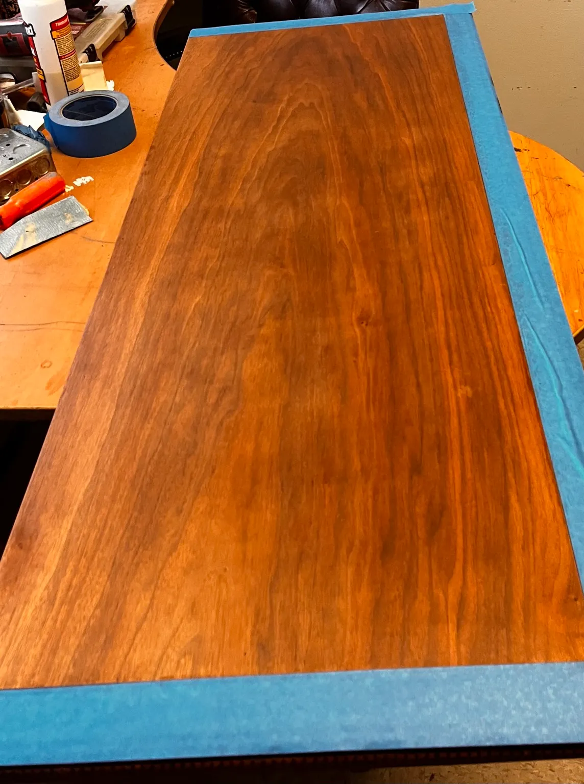 Furniture restoration work in progress